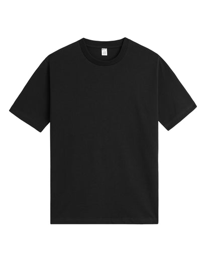 Regular black t-shirt front view